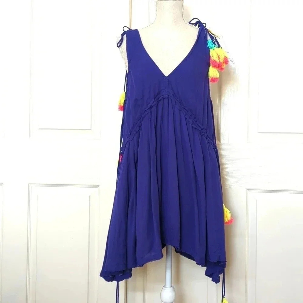 Anthropologie Sundress Brooke Tassel Cover Up Dress - Picture 3 of 7